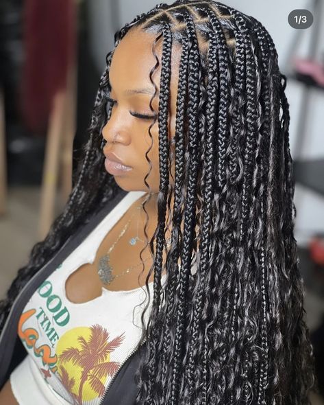 Feed In Braids Hairstyles, Goddess Braids Hairstyles, Box Braids Hairstyles For Black Women, Boho Hair, Cute Box Braids Hairstyles, Quick Braided Hairstyles, Protective Hairstyles Braids, Box Braids Styling, Pretty Braided Hairstyles