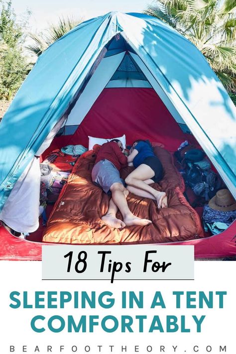 Best Sleeping Pads For Camping, Tent Camping Sleeping Hacks, Camping Sleeping Hacks, Sleeping In Tent, Sleeping Pads For Camping, Camping With Boyfriend, Camping Comfortably, Tips For Sleeping, Best Backpacking Tent