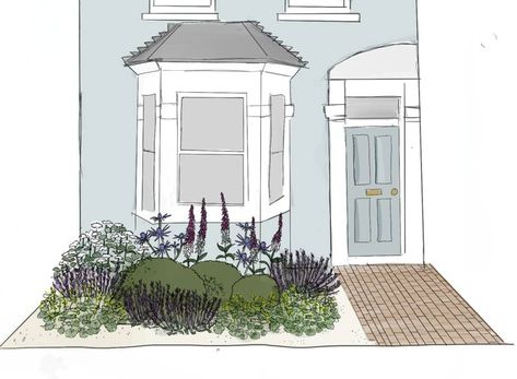 Small House Front Garden Ideas, Small Easy Maintenance Front Garden, Semi Detached Front Garden Ideas, City Front Garden, 1930s House Front Garden, Small Square Front Garden Ideas, Front Garden Border Ideas Uk, Shady Front Garden, Front Gardens Uk