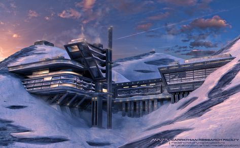 Futuristic Research Facility, Scifi Research Facility, Sci Fi Research Facility, Research Facility Architecture, Scp Facility Concept Art, Scifi Facility, Facility Concept Art, Sci Fi Facility, Alien Architecture