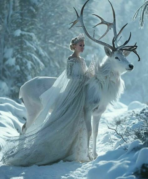 Mythical Creatures Fantasy, Queen Aesthetic, Winter Fairy, Fairy Aesthetic, Fantasy Pictures, Fantasy Aesthetic, Snow Queen, Mystical Creatures, Arte Fantasy