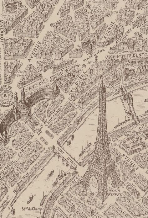 Vintage Paris Map, Maps Aesthetic, Plan Paris, Paris Poster, Map Vintage, Paris Map, Paris Vintage, France Map, Picture Collage Wall