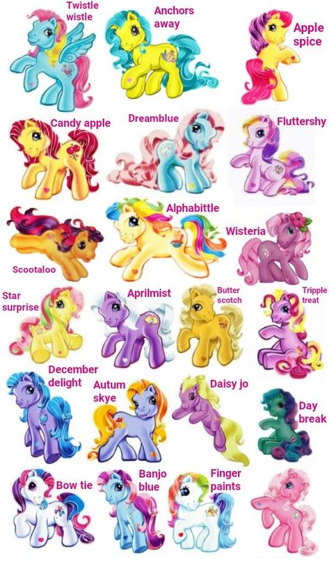 Old My Little Pony, My Little Pony Names, My Little Pony Tattoo, Original My Little Pony, Mlp G3, 1980s Childhood, Ra Ideas, Vintage My Little Pony, Mlp Characters