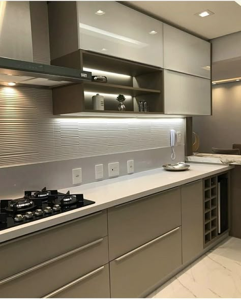 Model Dapur, Latest Kitchen Designs, Desain Pantry, Kitchen Modular, Kitchen Cupboard Designs, Modern Kitchen Cabinet Design, Kitchen Decor Apartment, Modern Kitchen Interiors, Palette Ideas