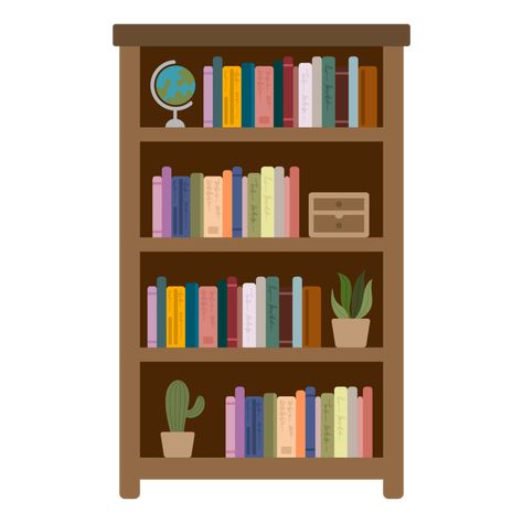 Drawing Of Bookshelf, Cute Bookshelf Drawing, Bookcase Sketch, Drawn Bookshelf, Drawing Bookshelf, Bookcase Drawing, Cartoon Bookshelf, Shelf Illustration, Bookshelf Drawing