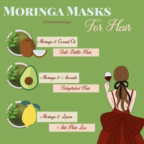 3 Ideas to create a hair mask with Moringa powder or Moringa oil 🥰🌱 Moringa Powder Face Mask, Moringa Face Mask Diy, Moringa Powder For Hair Growth, Moringa Hair Mask, Moringa Face Mask, Cosmetic Making, Moringa Recipes, Moringa Benefits, Growth Challenge