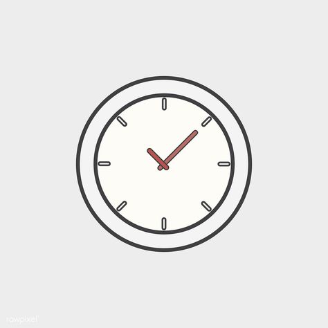 Illustration of clock icon | free image by rawpixel.com Clock Drawing Simple, Cute Clock Icons, Clock Schedule, Clock Anime, Time Symbol, Clock App Icon, Clock Logo, Clock Drawing, Icones Instagram