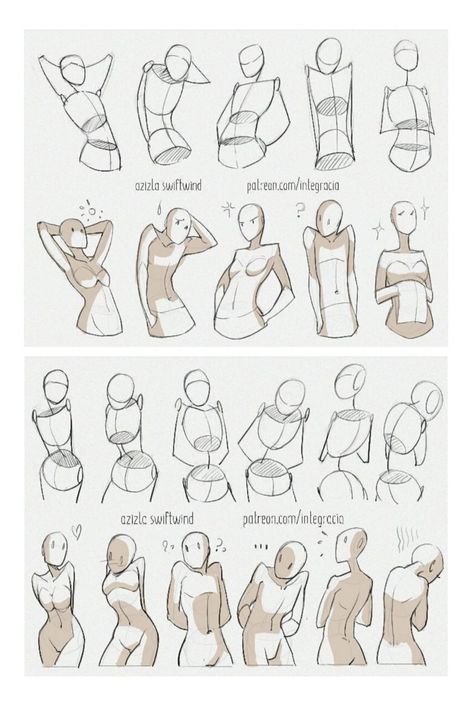 Drawing People Proportions, Anatomy Practice Torso, Character Posture Reference, Drawing Poses In Perspective, Not Stiff Poses Drawing, Upper Body Anatomy Reference, Nervous Body Pose Drawing, Teen Body Anatomy Drawing, Over The Shoulder Reference Drawing