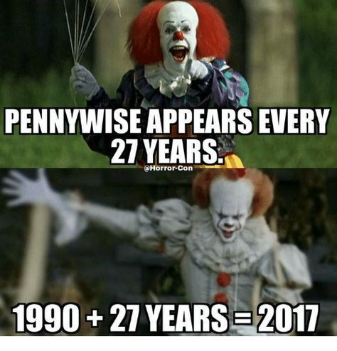 Funny Stephen King memes and book humor for bookworms. Pennywise Poster, Pennywise Drawing, Es Pennywise, Stephen King It, Horror Movies Funny, Stephen King Books, Pennywise The Clown, Pennywise The Dancing Clown, Paintings Ideas