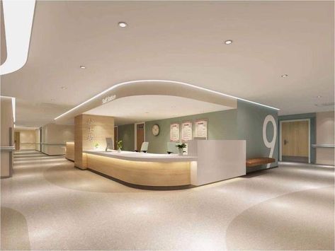 Hospital Clinic Interior, Nurses Station Design, Healthcare Clinic Design, Hospital Lobby Design, Hospital Design Interior, Modern Hospital Interior, Nurse Station Design, Hospital Nurse Station, Hospital Lobby