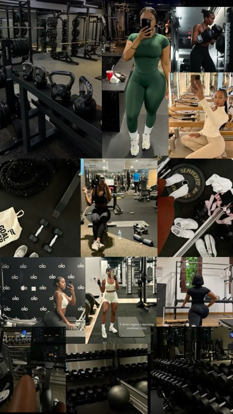 Black girl gym aesthetic ￼ Gym Fitness Black Women, Fitness Goal Black Women, Healthy Life Aesthetic Black Women, Vision Board Images Pictures Fitness, Martial Arts Black Women, Outdoor Fitness Aesthetic, Flexibility Black Woman, Black Physical Therapist Aesthetic, Gym Photos Women