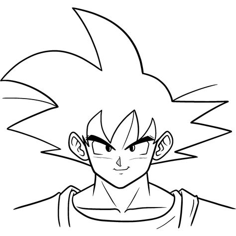 Free Goku Coloring Page for Kids Goku Drawing Color, Goku Drawing Easy, Goku Png, Draw Goku, Pikachu Drawing, Goku Pics, Easy Drawing Guides, Goku Drawing, Free Printable Coloring Sheets