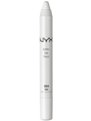 White Eyeliner Products, Nyx White Jumbo Eye Pencil, Nyx Jumbo Eye Pencil Milk, Make Up Things, Highlight Eyebrows, Pencil Highlighter, White Eye Pencil, Highlighter Pencil, White Eyeliner Pencil