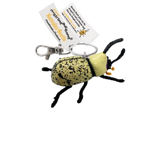 Weird Keychains, Bug Keychain, Beetle Keychain, Funky Keychains, Keychain Aesthetic, Hercules Beetle, Cute Keychains, The Beetle, Doll Keychain