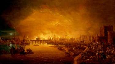 The Fire of London, September 1666 - unknown artist London, Art, London September, National Maritime Museum, Great Fire Of London, The Great Fire, Maritime Museum