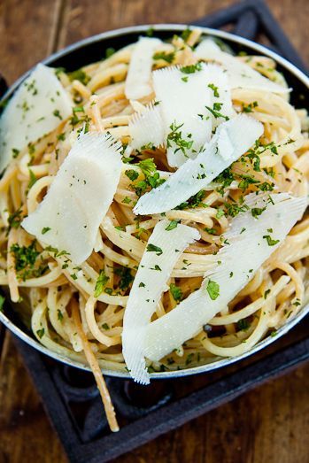 spaghetti with dijon, lemon parmesan / simply delicious, @Melissa Squires Reyes Resep Pasta, Think Food, Simply Delicious, Spaghetti Squash, Parmesan Cheese, Couscous, Dijon, I Love Food, Pasta Dishes