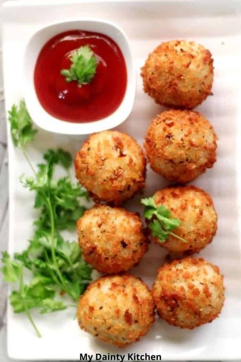 Air Fryer Rice Balls, Air Fryer Arancini, Instant Pot Air Fryer Recipes, Air Fryer Rice, Instant Pot Air Fryer, Arancini Recipe, Recipes Instant Pot, Rice Side, Ovo Vegetarian