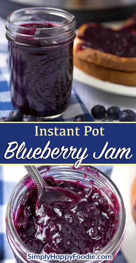 Make Jam, Blueberry Jam Recipe, Jam Recipes Homemade, Best Instant Pot Recipe, Blueberry Jam, Jam Recipe, How To Make Jam, Jelly Recipes, Easy Instant Pot Recipes