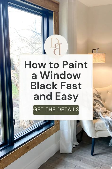 Not only are black windows all the rage right now, they are also timeless....but can be very expensive. Luckily, this product makes painting them super easy. I'll show you how easy it is to paint your window trim and casings black. Painting Vinyl Windows, Trim Casing, Window Trim Paint, Black Trim Interior, Wood Window Trim, Painted Window Frames, Vinyl Window Trim, Diy Window Trim, Black Window Trims