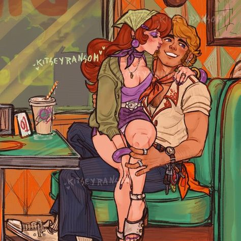 Scooby Doo Daphne Fanart, Daphne Fanart Scooby Doo, Scooby Gang Fan Art, Fred Scooby Doo Fanart, Mystery Incorporated Fanart, Scooby Doo Poly, Scooby Doo Polycule, Shaggy Scooby Doo Fanart, Daphne Scooby Doo Fanart