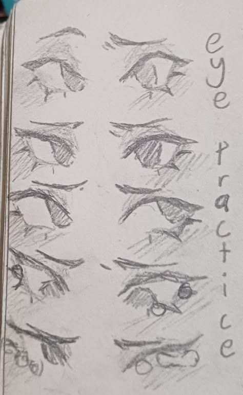 Hair For Drawing Reference, Worried Face Drawing Reference, Cute Eye Art Styles, Drawing Eye Easy, Eyes Inspo Drawing, Female Lips Drawing Reference, Eye Styles Art, Drawings Of Mouths, Simple Eye Drawings