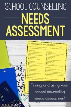 Elementary School Counseling Office, School Psychology Resources, School Counselor Lessons, Needs Assessment, Middle School Counselor, Curriculum Map, School Guidance Counselor, School Counselor Resources, School Counseling Office