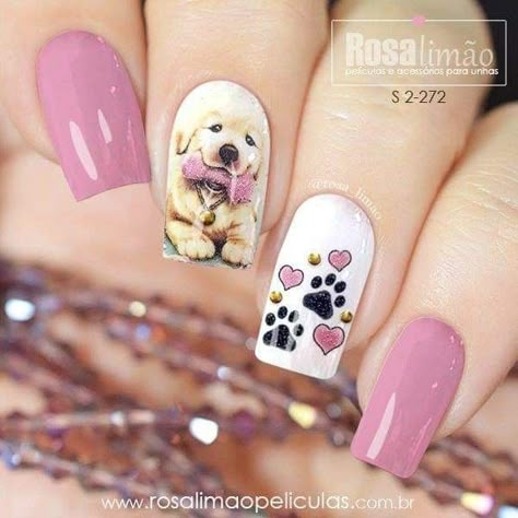 Dog Design Nail Art, Dog Nails Design, Paw Print Nail Designs, Lexi Nails, Paw Print Nails, Dog Nail Art, Feet Nail Design, Boho Nails, Animal Nail Art