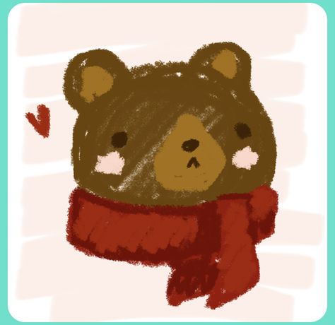 Cute Bear Drawings Easy, Cute Bear Design, Cute Bear Sketch, Bear Doodles, Cute Bear Painting Easy, Cute Teddy Bear Drawing Aesthetic, Bear Doodle, Cute Bear Doodles Aesthetic, Cute Brown Bear Widget