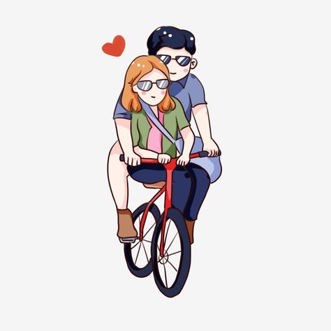 Bike Couple, Birthday Card Messages, Couple Moments, Bike Illustration, Adobe Illustrator Graphic Design, Card Messages, Cartoon Cake, Fantasy Aesthetic, Couple Cartoon