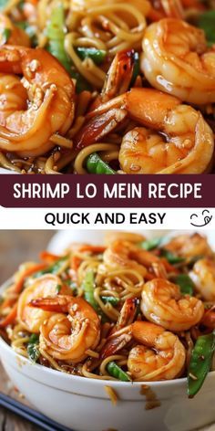 Shrimp Lo Mein Shrimp And Broccoli Lo Mein, Lomein Shrimp Recipes, Shrimp Mei Fun Recipe Chinese Food, Prawn Asian Recipe, Hoisin Shrimp Recipes, Shrimp Chow Mein Recipe Easy, Chicken And Shrimp Lo Mein, Shrimp And Noodle Recipes Easy, Shrimp Dinner Ideas Easy