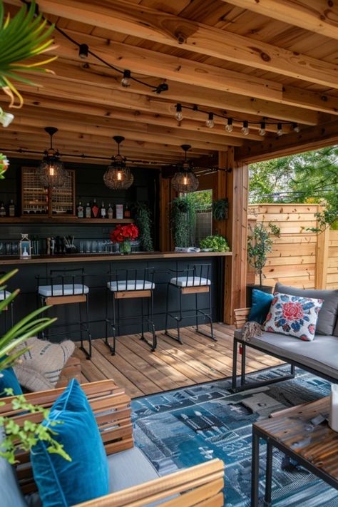 Are you looking to transform the unused space under your deck into the ultimate outdoor bar haven? Check out these creative under deck bar ideas that can turn your area into a social hotspot! With versatile designs that add charm and function, you can set the perfect scene for gatherings and relaxation. This guide covers styles from rustic to modern, providing inspiration to help you choose the best structure, lighting, and furniture. Dive in and explore how to make the most of your outdoor space today! Outdoor Bar Under Beach House, Lakeside Bar Ideas, Lower Deck Ideas, Back Porch Bar Ideas, Outdoor Bar Table Ideas, Under The Deck Patio Ideas, Under Deck Covering Ideas, Under Deck Bar, Deck With Bar Counter