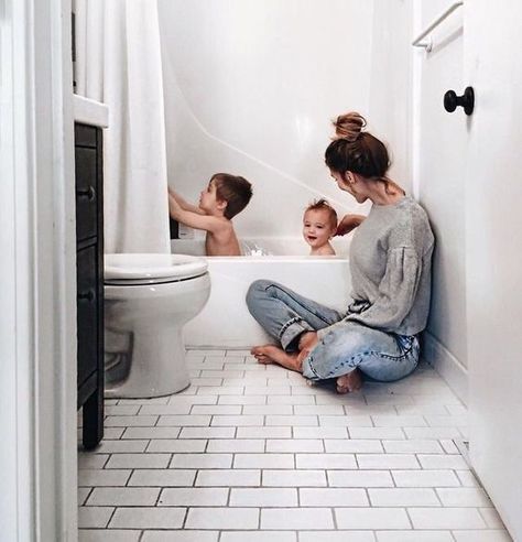 20 years ago my mother sat in this same spot beside this same tub bathing me and my brother. I feel bless to be able to pass on the tradition to my boys Foto Kids, Inspiration Photoshoot, Mom Truth, Future Mommy, Moms Goals, Dream Family, Future Mom, Mom Baby, Cute Family