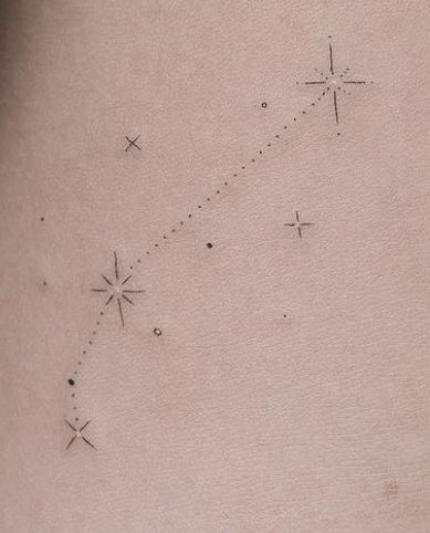 Orion Belt Constellation Tattoo, Orions Belt Tattoo Stars, Orion’s Belt Constellation Tattoo, Aries Tattoo Star Constellations, Aries Zodiac Tattoos Constellation, Constellation Tattoo Orion, Hercules Constellation Tattoo, Southern Cross Constellation Tattoo, Delicate Constellation Tattoo