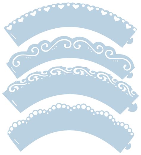 Blank Cupcake Wrapper Template Party Printables Picture cakepins.com Cupcake Wrappers Template, Moldes Para Baby Shower, Cupcake Wraps, Cupcake Wrapper, Mini Cupcake, Silhouette Template, Cupcake Holder, Paper Cupcake, Cake Boss