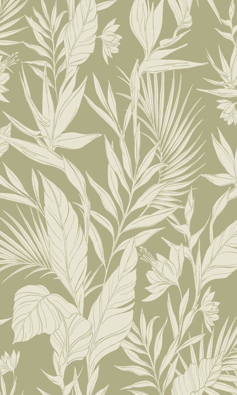 Transform your space into a lush tropical paradise with our All Over Branches & Leaves Tropical Wallpaper. This stunning wallpaper features an enchanting array of branches and leaves, creating a mesmerizing botanical oasis on your walls. The intricate design captures the beauty of nature, infusing your room with a sense of serenity and tranquility. Whether you're decorating a living room, bedroom, or dining area, this wallpaper adds a touch of exotic charm to your interior décor. Elevate your space with the vibrant allure of our Tropical Foliage All Over Branches & Leaves Wallpaper. Tropical Foliage Illustration, Tropical Botanical Illustration, Yoga Aesthetics, Tropical Pattern Design, Yoga Rooms, Tropical Leaves Illustration, Pattern Emporium, Tropical Prints Pattern, Leaves Texture