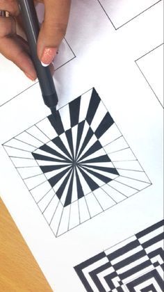 Black And White Optical Illusions Art, Zentangle Optical Illusions, Drawing Ideas Illusions, Optical Illusions Pictures Art, Simple Optical Illusions To Draw, Optical Illusions Art Step By Step Easy, Illusion Drawing Ideas, Optical Illusions Art Easy, Optical Illusions Art Step By Step