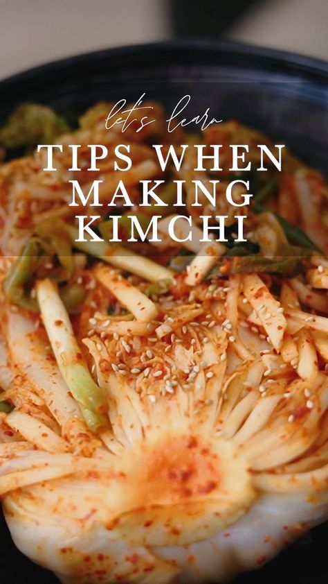 wearewillandmary on Instagram: Before you make kimchi, watch this video. That way you are sure to make the best kimchi in town! - #kimchi #kimchirecipe #kitchenhacks Ways To Eat Kimchi, Sticky Sesame Chicken, Korean Food Kimchi, Koreansk Mad, Kimchi Noodles, Kimchi Recipes, Beef With Broccoli, Korean Kimchi, Asian Dish