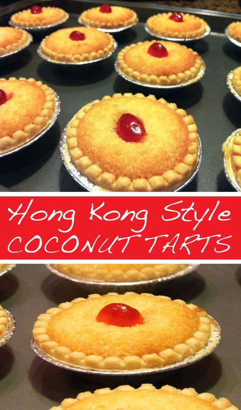 Coconut Tarts Recipe, Coconut Tart Recipe, Chinese Bakery, Chinese Desserts, Coconut Tart, Coconut Muffins, Butter Tarts, Tart Dessert, Chinese Dessert