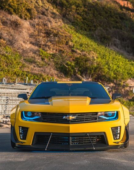 Bumble Bee Camaro, Bumblebee Car, Bumblebee Camaro, Chevrolet Camaro Bumblebee, Camaro 1le, Chevy Camaro Convertible, Widebody Camaro, Yellow Camaro, Kereta Sport