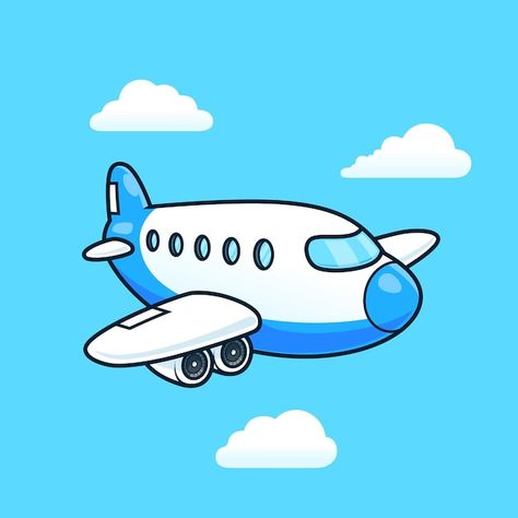 Airplane Drawing Cute, Plane Cartoon Drawing, Plane Vector Illustration, Aeroplane Cartoon, Aeroplane Illustration, Plane Cartoon, Airplane Cartoon, Plane Illustration, Plane Vector