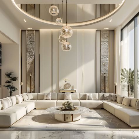 Dubai Luxury Home Interior Design, Dubai Living Room, Luxury Villa Interior Design, American Classic Interior, Dubai Interior Design, Luxury Interior Design Living Room, Modern Classic Living Room, Interior Design Dubai, Elegant Living Room Decor