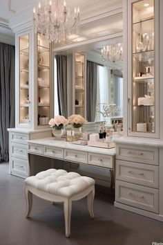 Luxury Glam Bedroom, Cozy Coastal Living Room, Condo Decor, Dream Closet Design, Luxury Closets Design, Vanity Room, Coastal Living Room, Mansion Interior, Dream House Rooms