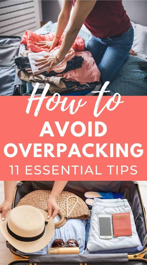 Overpacking is a common travel pitfall. This guide will share practical tips to help you learn how not to overpack. You can master the art of packing lighter. Don’t worry. You will still bring enough to enjoy your trip just without the extra baggage. | travel packing hacks | travel packing tips | travel packing lists | how to pack light | how to pack like a pro | travel packing guide | how to not overpack for vacation | travel tips packing | light packing list | light packing tips | travel tips How To Pack Minimally, Effective Packing Tips, Light Packing Tips Travel Hacks, How To Pack Luggage For Plane, Packing Formula For Travel, Packing To Travel, Travel Lists For Packing, How To Not Overpack, How To Pack Light For A Weekend