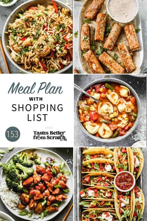 Simplify your dinner routine with our meal plan featuring healthy and delicious recipes. From meal planning ideas to easy-to-use meal planner, we've got you covered. Say goodbye to the stress of meal planning and hello to happy and healthy dinners. #tastesbetterfromscratch #MealPlan #Dinner #MealPlanning via @betrfromscratch Food Planning Weekly Meal Ideas, Meal Plan Recipes, Weekly Meal Plans, Weekly Meal Plan Family Healthy, Healthy Meal Plans For The Week, Healthy Meals For A Month Menu Planning, Weekly Meal Plan, Meals For A Month Menu Planning, Weekly Meal Plan Family