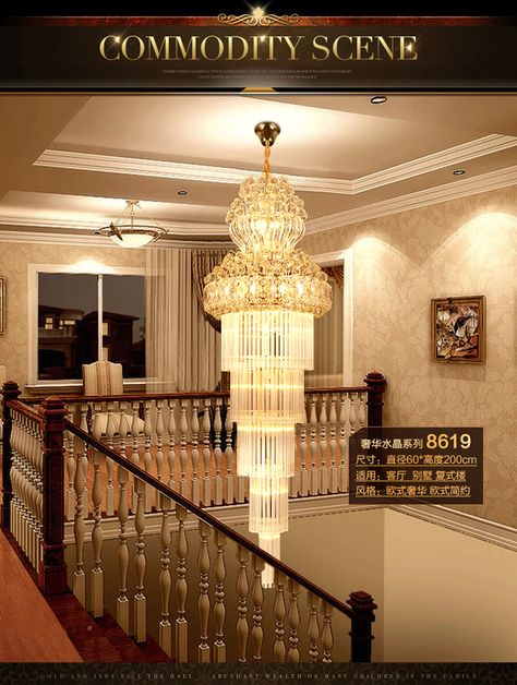 Villa Lighting, Stairway Chandelier, Cheap Chandelier, Long Chandelier, Traditional Numbers, Chandelier Lighting Fixtures, Chandelier Pendant, Ceiling Lamps, Crystal Light