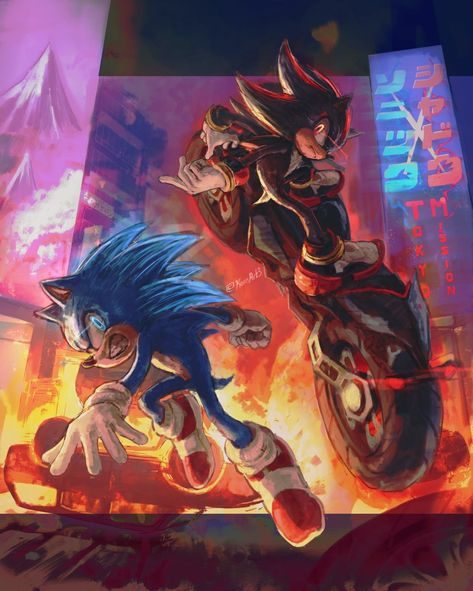 Sonic 3 movie tokyo mission Sonic Shadow, Sonic The Movie, Hedgehog Game, Sonic & Knuckles, Hedgehog Movie, Sonic Fan Characters, Sonic 3, Blue Hedgehog, Sonic Franchise