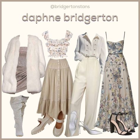 Tea Party Casual Outfit, Tea Party Outfit Aesthetic, Ethereal Clothing Casual, Casual Ethereal Outfits, Modern Princess Outfits, Princess Aesthetic Outfits, Beige Outfits, Daphne Bridgerton, Ethereal Essence