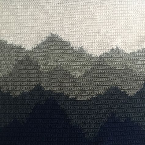 Knitted Mountain Blanket, Outdoorsy Crochet Blanket, Mountain Blanket Crochet Pattern, Crochet Blanket Mountain Pattern, Mountain Scene Crochet Blanket, Mountain Crochet Blanket Patterns, Crochet Mountain Pillow, Mountain Baby Blanket Crochet, Crochet Blanket Mountain