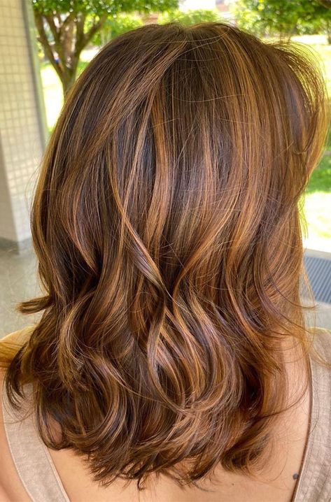 Caramel Highlights, Carmel Brown Hair, Rambut Brunette, Chestnut Hair Color, Brunette Hair With Highlights, Caramel Hair, Hair Color Auburn, Beautiful Hair Color, Brown Hair Balayage