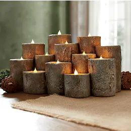 Frameless Candles In Fireplace, Log Mantle Fireplace, Farmhouse Living Room Accessories, Fairy Lights In Fireplace Ideas, Fake Fireplace Logs With Lights, Decorate Unused Fireplace Ideas, Boho Electric Fireplace, Non Working Fireplace Ideas Decor, Fireplace Inside Decor